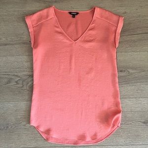 Express V Neck Short Sleeve Top